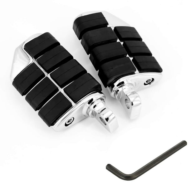 Chrome Wing Foot Pegs Rests For Harley-Davidson Male Style Footpeg Mount